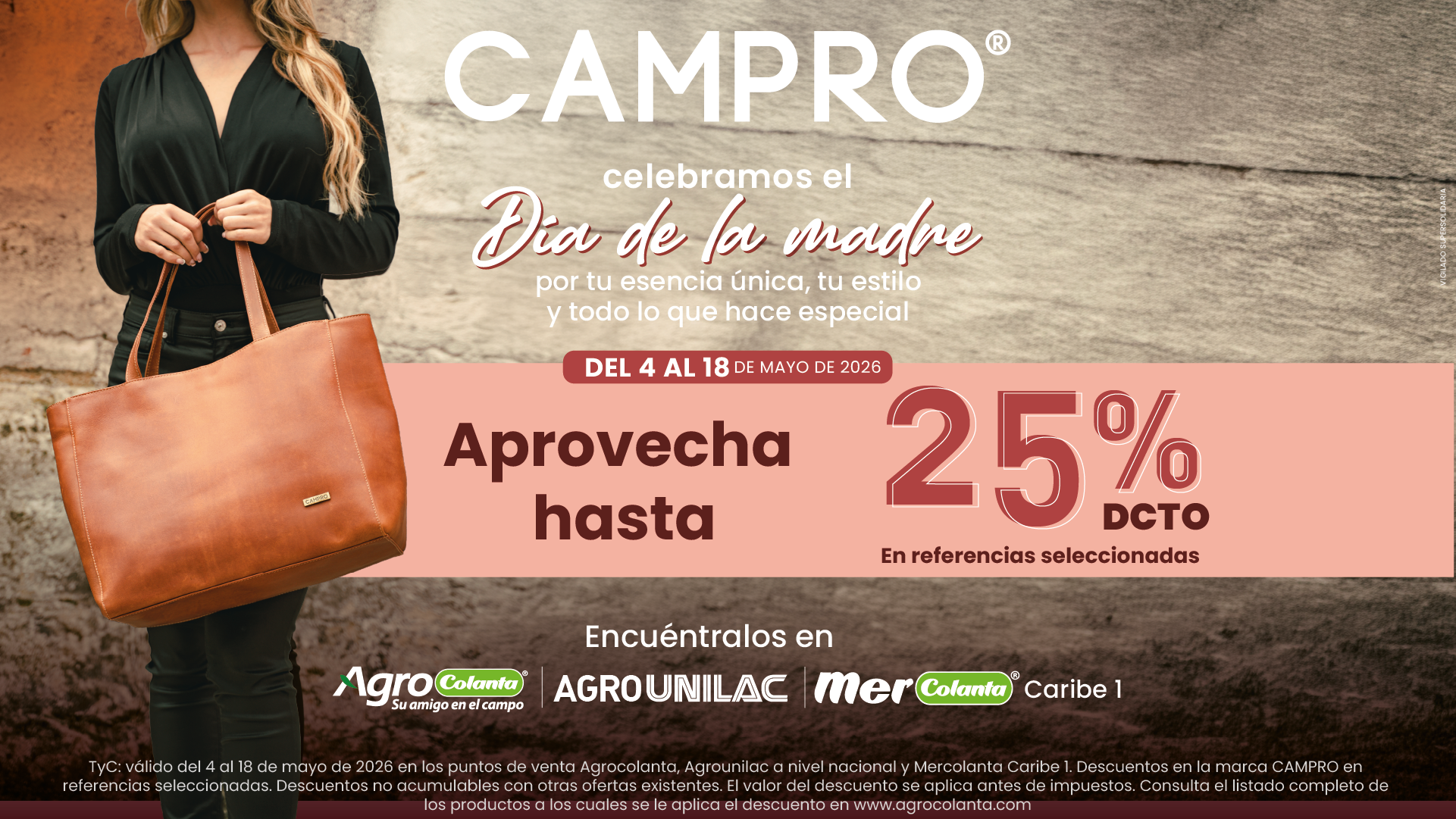 Descuentos día de la madre CAMPRO en plantas (San Pedro Lácteos y Jenaro Pérez)